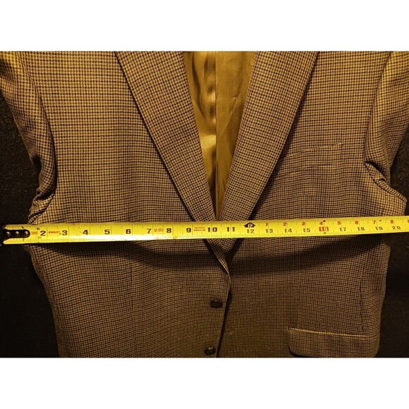 Lauren Ralph Lauren Mens 44L Houndstooth Silk Wool Blazer Suit Jacket Sport Coat - Picture 8 of 10